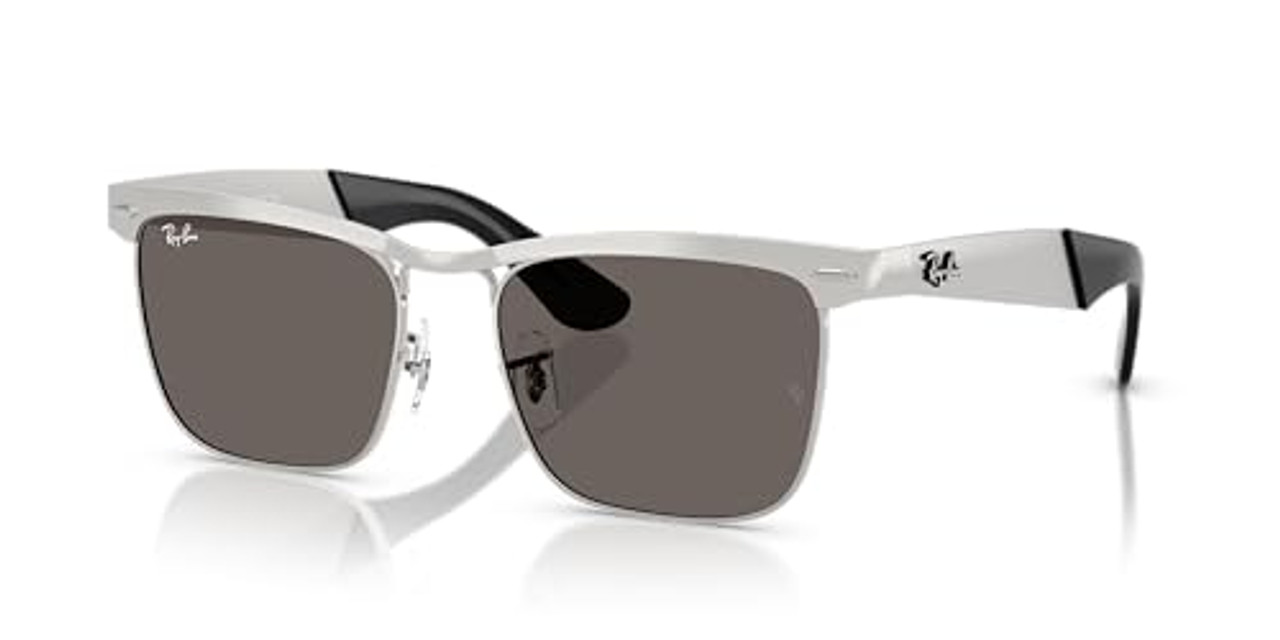 Ray-Ban Wayfarer Deluxe Sandblasted Silver on Silver Dark Grey 0RB3875-019B156