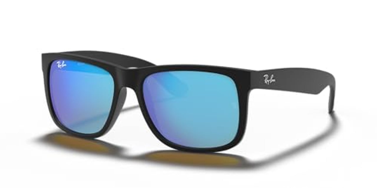 Ray-Ban Justin Rubber Black Blue Flash 0RB4165-6225551