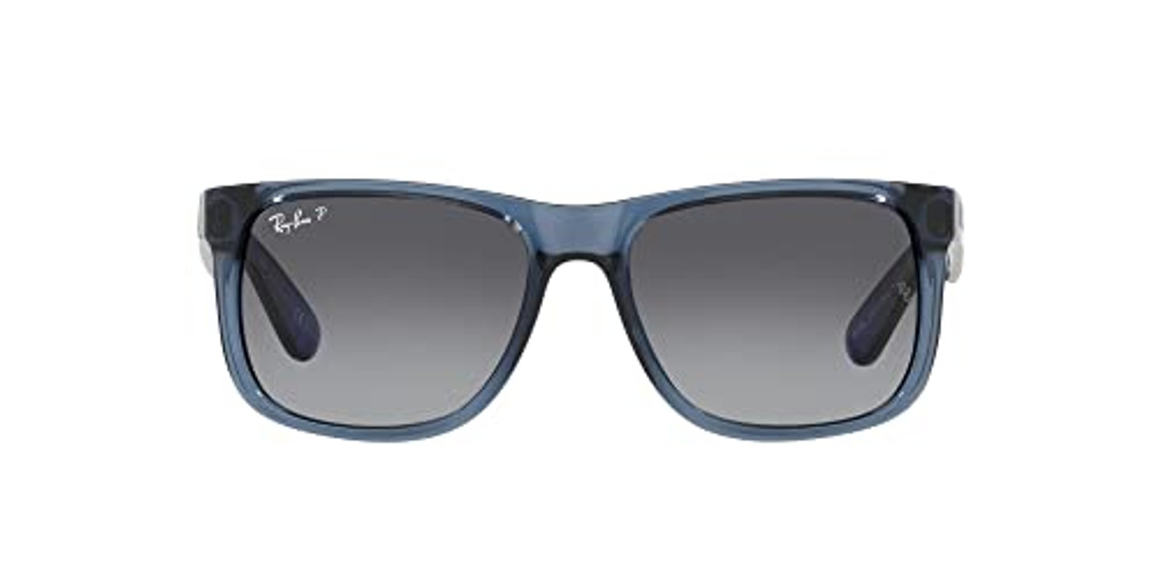 Ray-Ban Justin Transparent Blue Grey Gradient Polar 0RB4165-6596T351