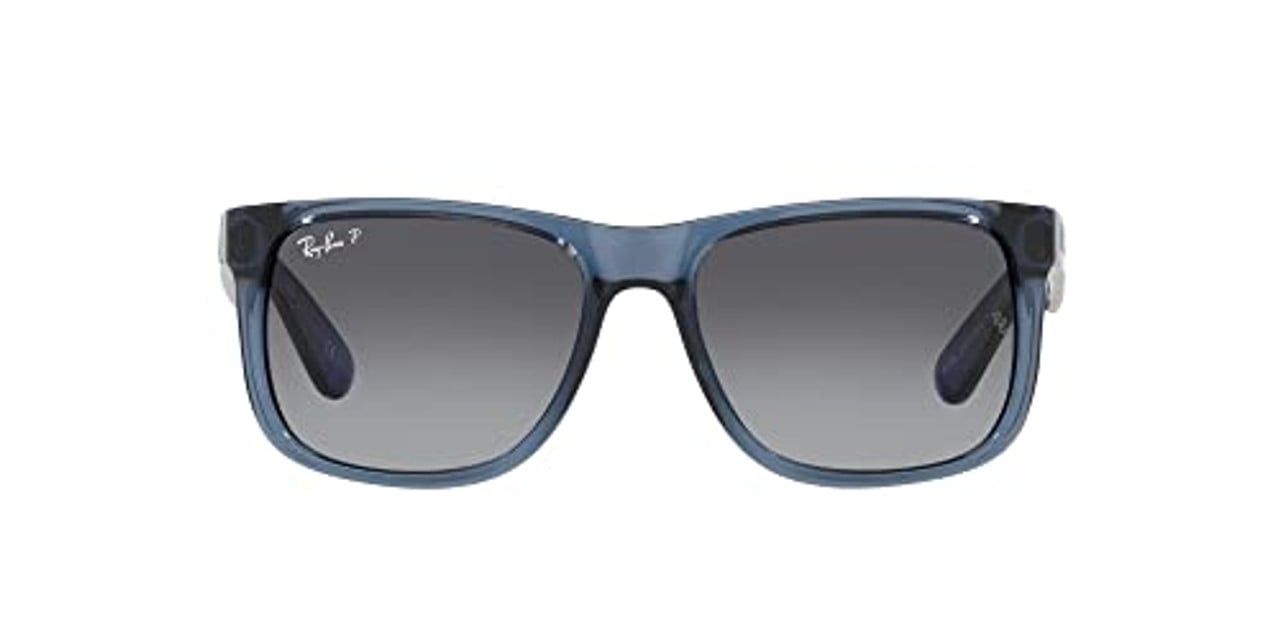 Ray-Ban Justin Transparent Blue Grey Gradient Polar 0RB4165-6596T355
