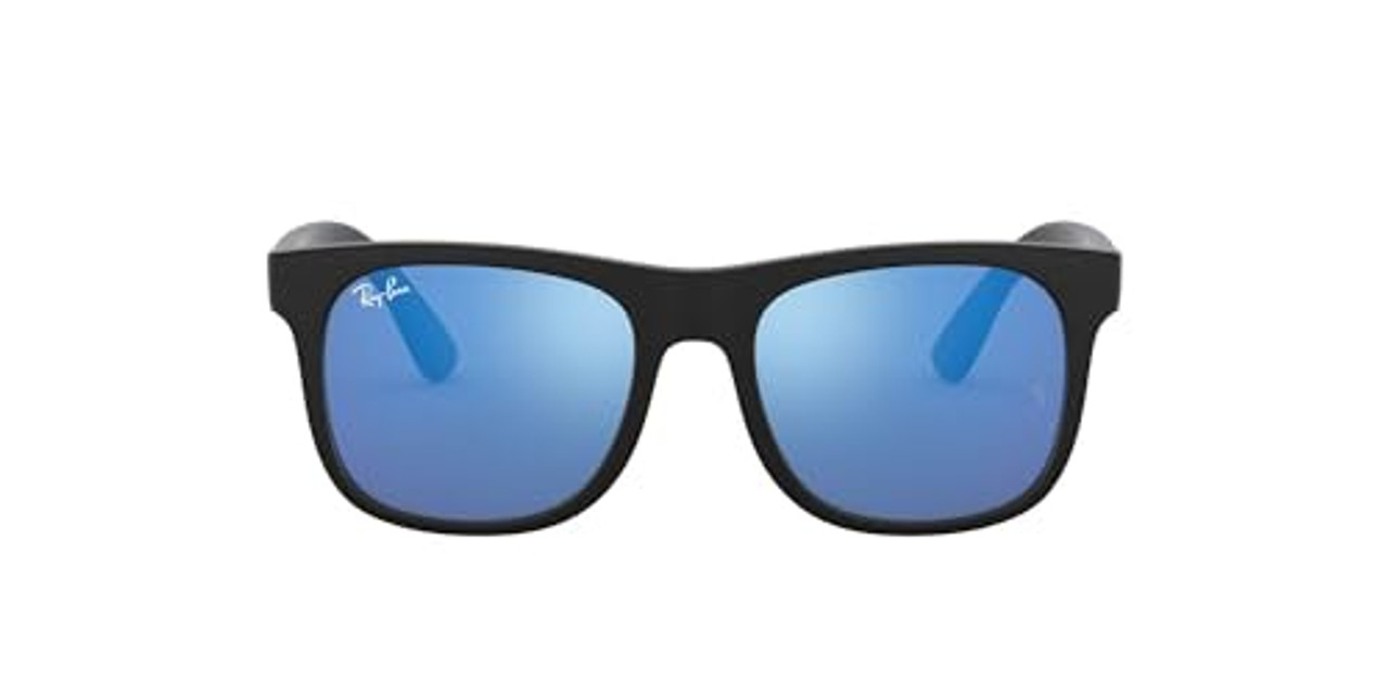 Ray-Ban Junior Justin Rubber Black Blue Mirror Blue 0RJ9069S-70285548