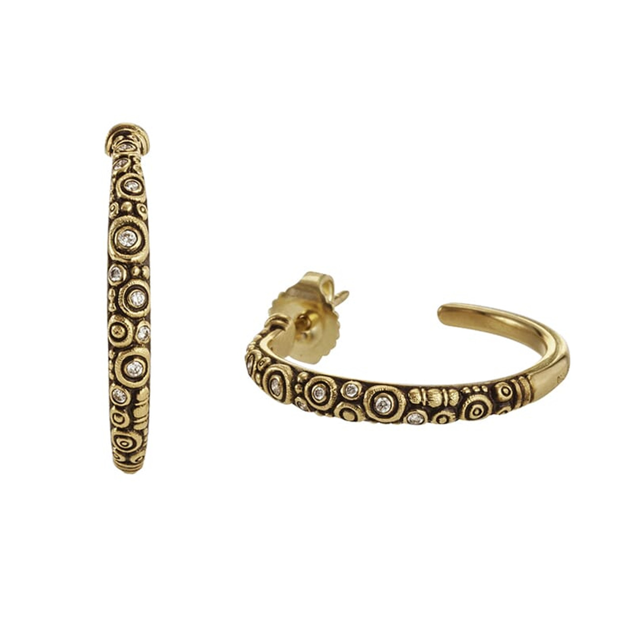 Alex Sepkus 18K and Diamond Hoop Earrings E-111