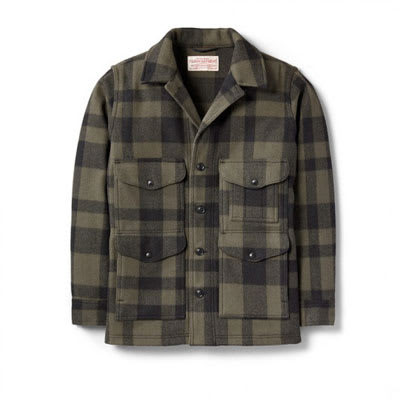 Filson Mackinaw Wool Cruiser Otter Green Black 44 10043