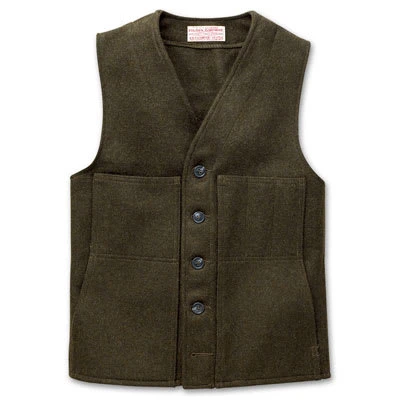 Filson Xlong Mackinaw Vest ForestGrn XXL-LONG FCO-012352 FIL-10056-ForestGrn-XXL-LONG