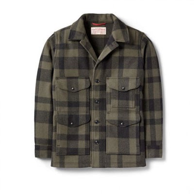 Filson Wool Mackinaw Cruiser Otter Green Black XL 10400