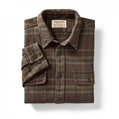 Filson Vintage Flannel Work Shirt BrownChGrn XXL FCO-015014 FIL-10689-BrownChGrn-XXL