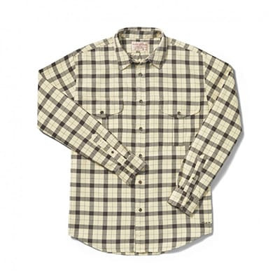 Filson Cream/Deep Brown Lightweight Alaskan Guide Shirt XL 10743