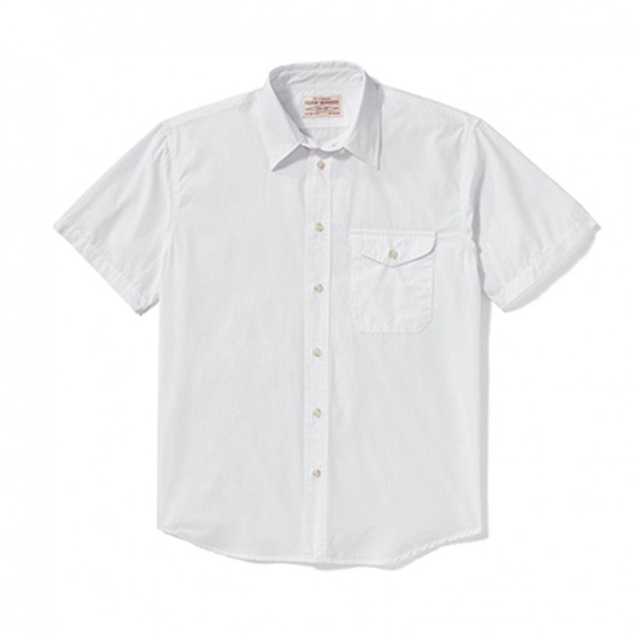 Filson Filson'S S/S Feather Cloth Shirt White XXL FCO-004269 FIL-10807-White-XXL|FIL-10807-White-XXL