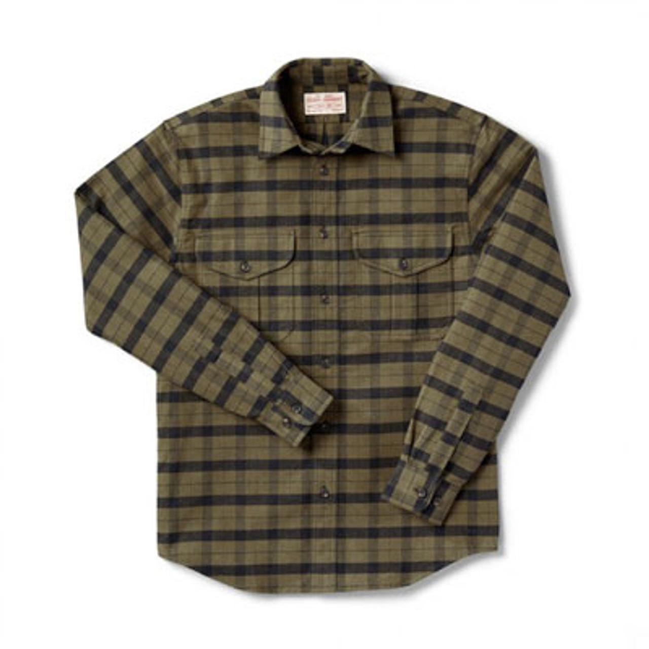 Filson Xlong Alaska Guide Shirt Otter Green Black XL 12007