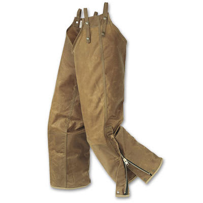 Filson LG Tan Double Tin Zipper Leg Chaps 14023
