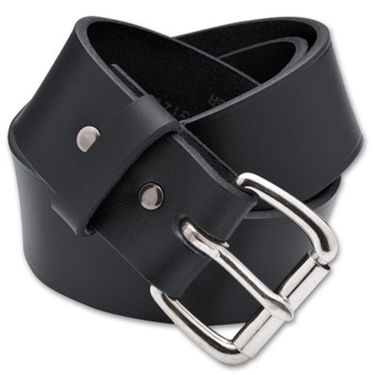 Filson 38 Black/Stainless 1.5" Leather Belt 63202001214