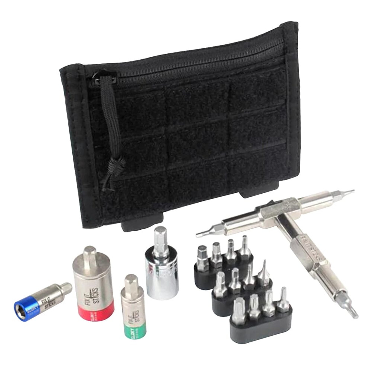 FIS 65, 25, & 15in lbs Torque Limiter Kits w/16 Bits, 1/2 Socket, Bit Adapter, & Pouch