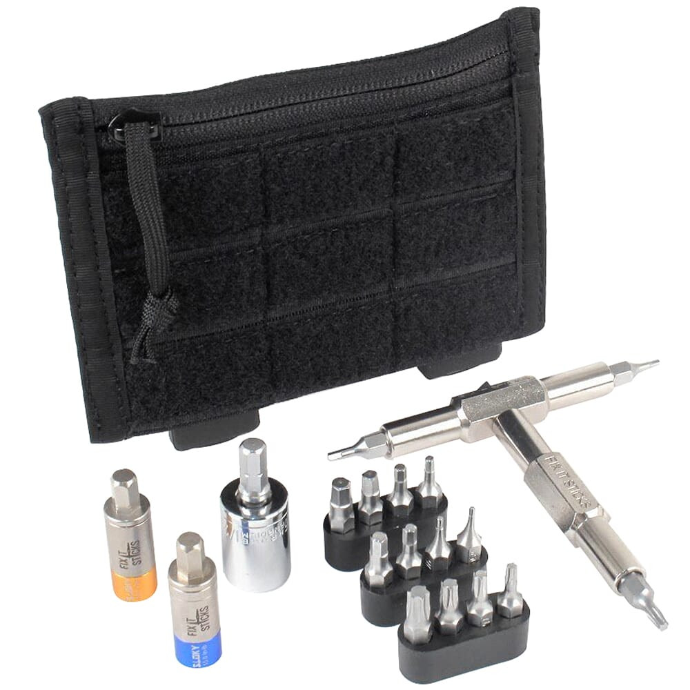 FIS 45 & 15in lbs Torque Limiter Kits w/16 Bits, 1/2 Socket, Bit Adapter, & Pouch