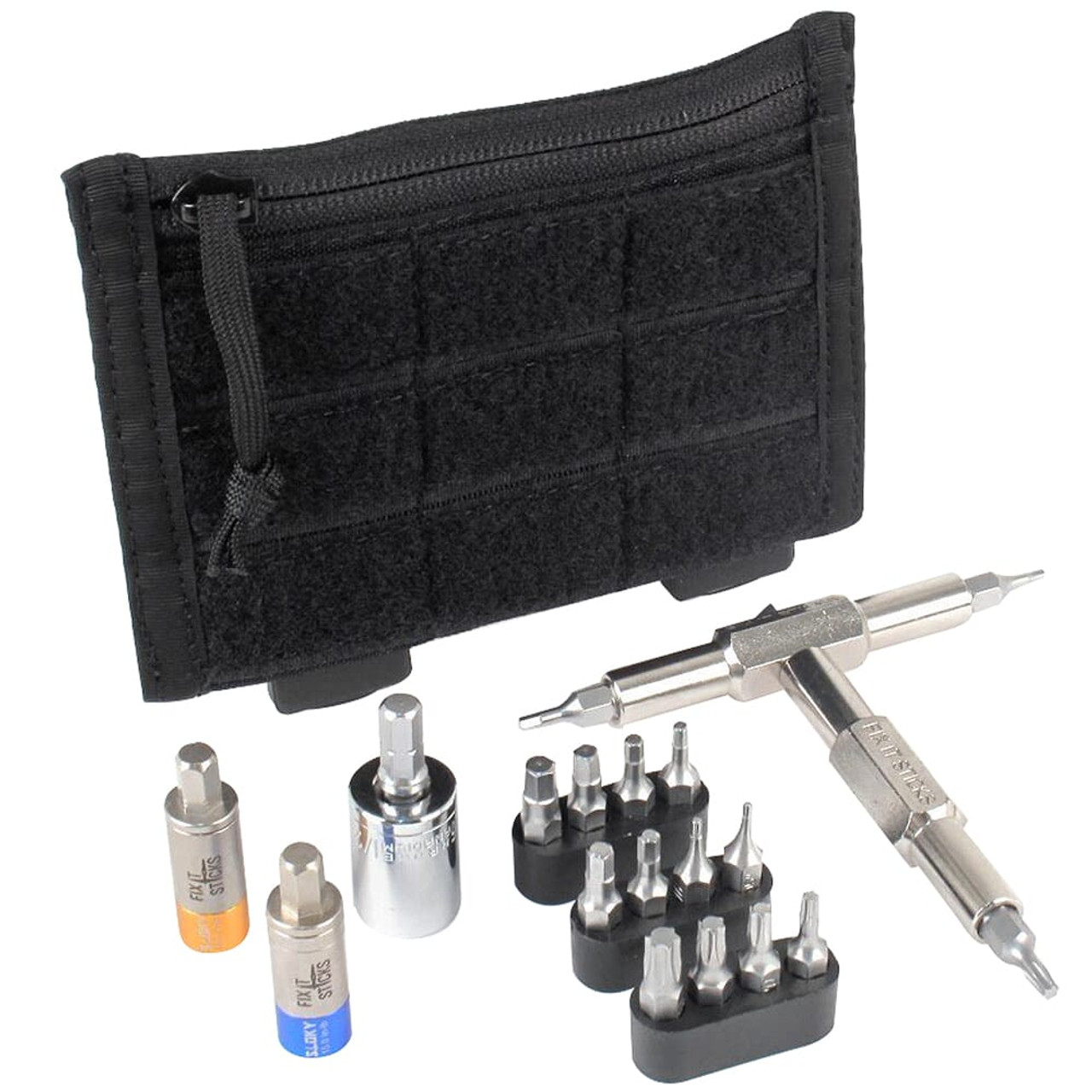 FIS 45 & 15in lbs Torque Limiter Kits w/16 Bits, 1/2 Socket, Bit Adapter, & Pouch