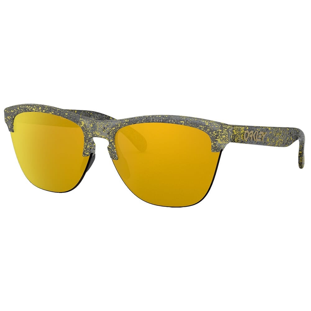 Oakley Frogskins Lite Splatter Crystal Black w/24K Lenses OO9374-3063