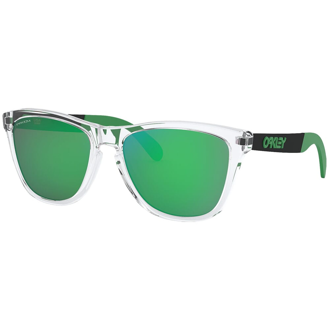 Oakley Frogskins Mix Polished Clear w/PRIZM Jade Lenses OO9428-0455