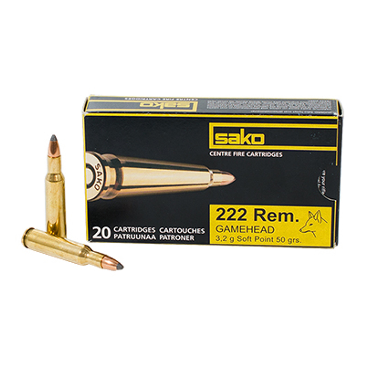 Sako 222 Rem 50 gr SPEEDHEAD Rifle Ammunition - 20 per box