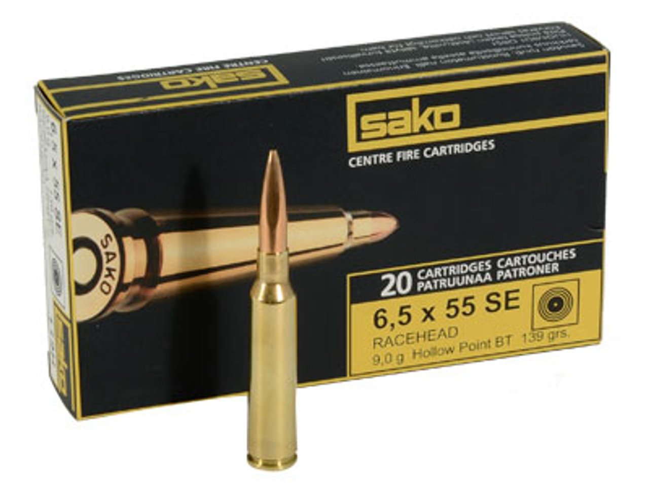 Sako 6.5x55 SE 139gr Racehead Rifle Ammunition