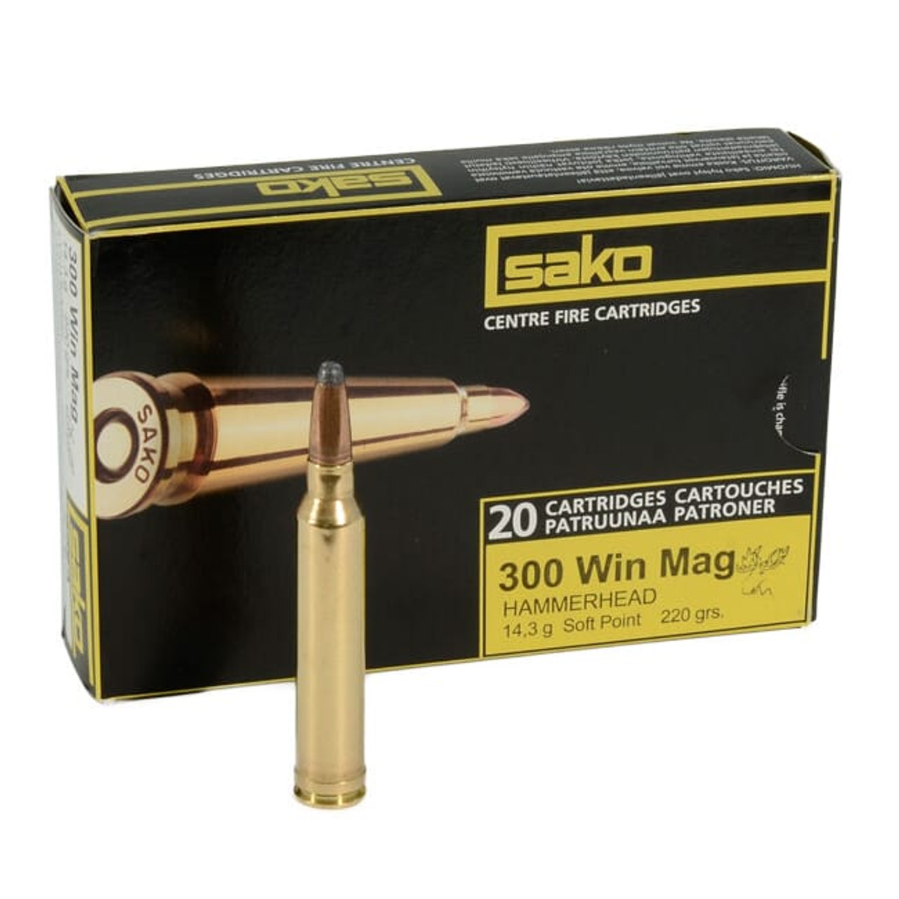 Sako 300 Win Mag 220gr Hammerhead Rifle Ammunition