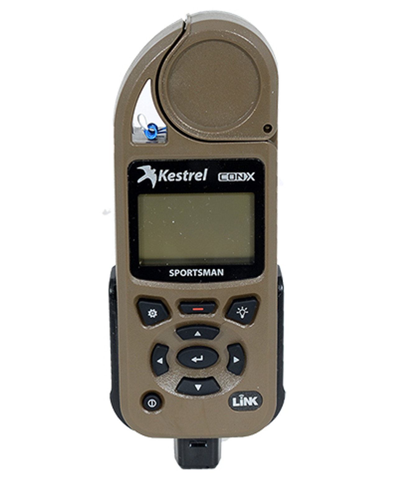 Kestrel Sportsman Weather Meter w/ Applied Ballistics, LiNK, & Vane Mount Coyote Brown 0857SLVBRN