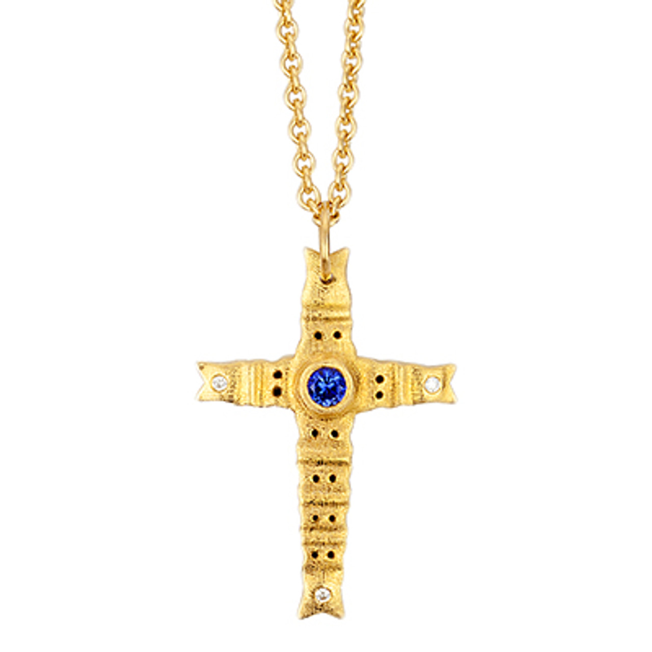 Alex Sepkus 18K Spring Cross Pendant M-10315
