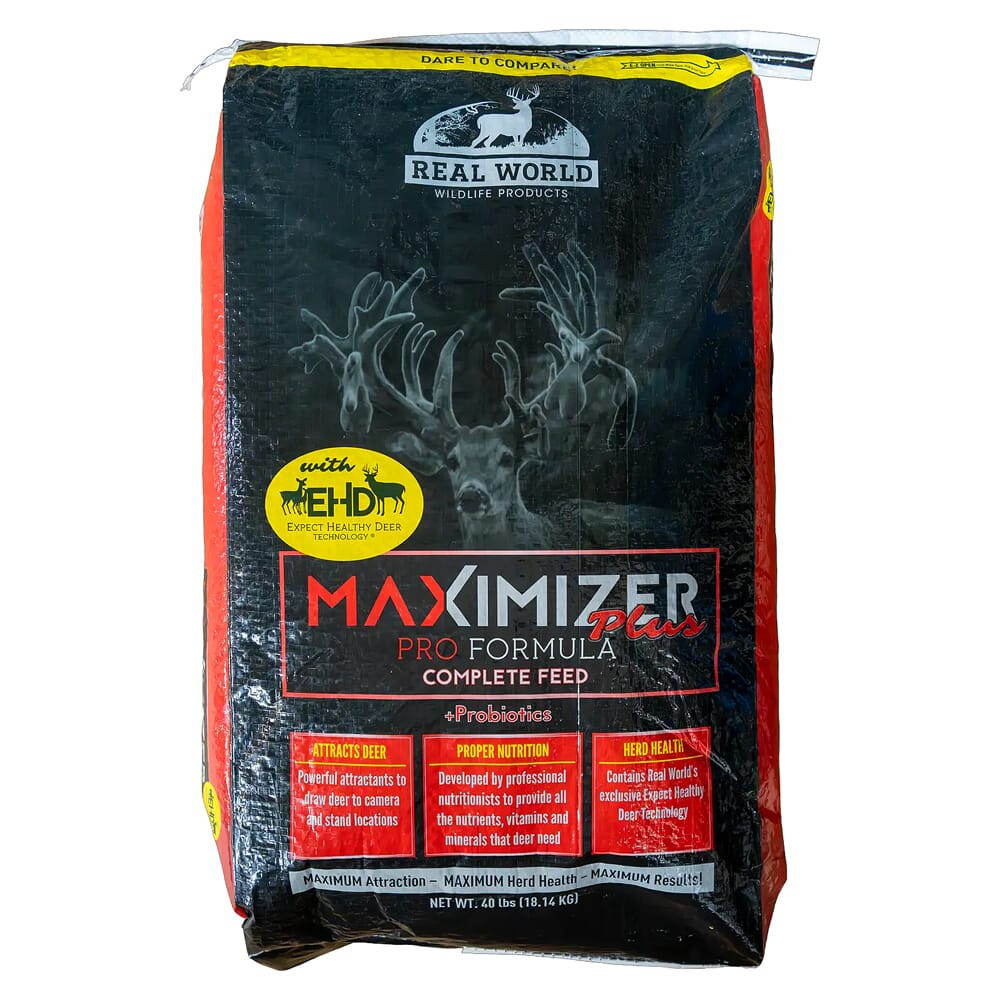 Real World Wildlife Products Maximizer Pro-Formula Plus Complete Feed 40lb Bag MAXIMIZER-PRO-FORMULA-PLUS-COMPLETE-FEED-40LB