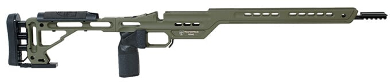 Masterpiece Arms Remington Short Action Right Hand Sniper Green Hybrid Chassis