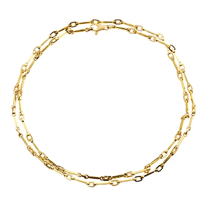 Alex Sepkus 18K and Diamond "Box" Chain Necklace N-21A32