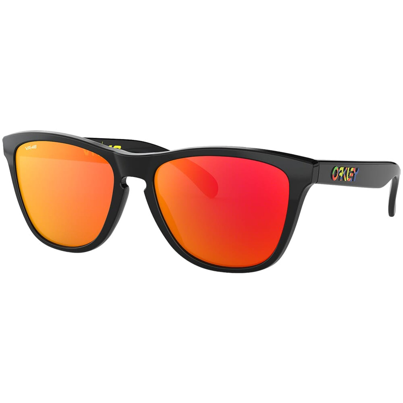 Oakley Frogskins Valentino Rossi Polished Black w/PRIZM Ruby Lenses OO9013-E655