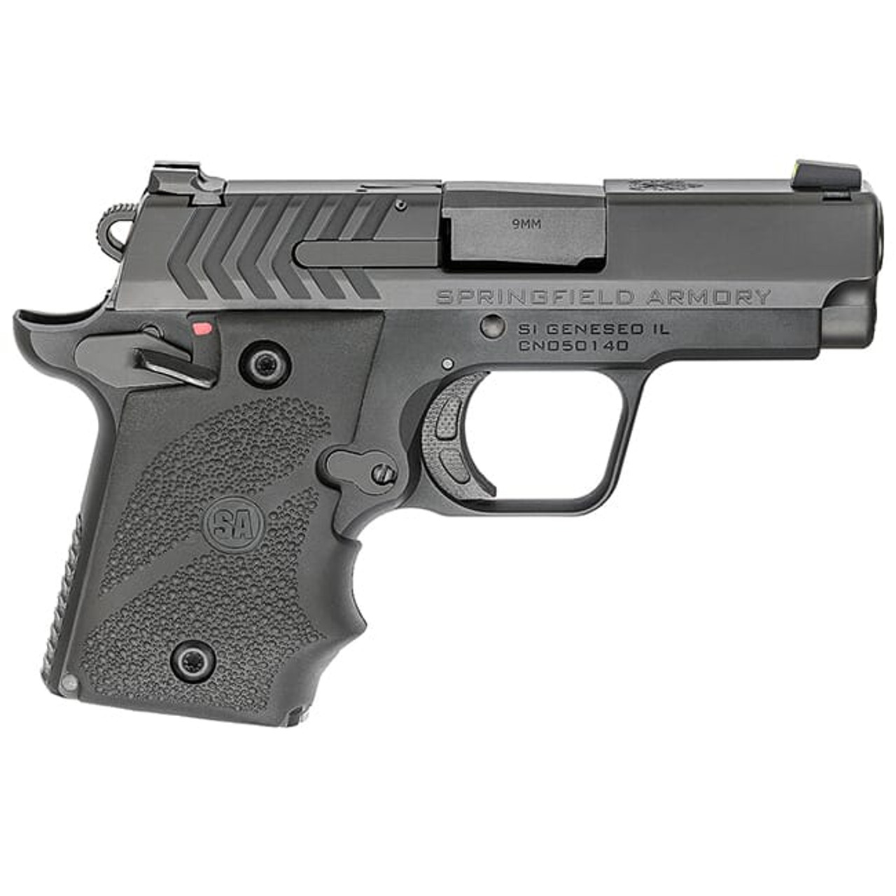 Springfield Armory 911 9mm 3" Nitride Pistol w/ Hogue Rubber Grips PG9119H