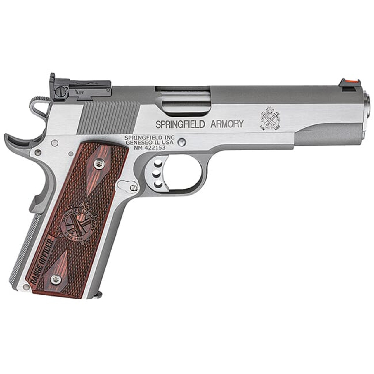 Springfield Armory 1911 A1 .45 Range Officer Stainless Steel, Adjustable Sights Pistol PI9124L