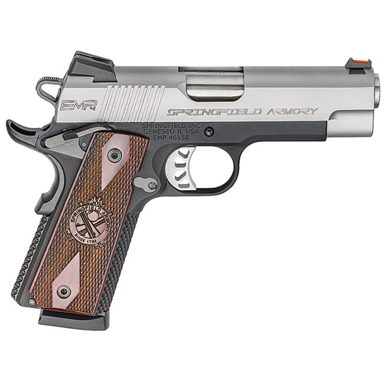 Springfield Armory 1911 A1 EMP 9mm Champion Lw Bitone (W/ 3 Magazines And Cocobolo Grips) Pistol PI9211L