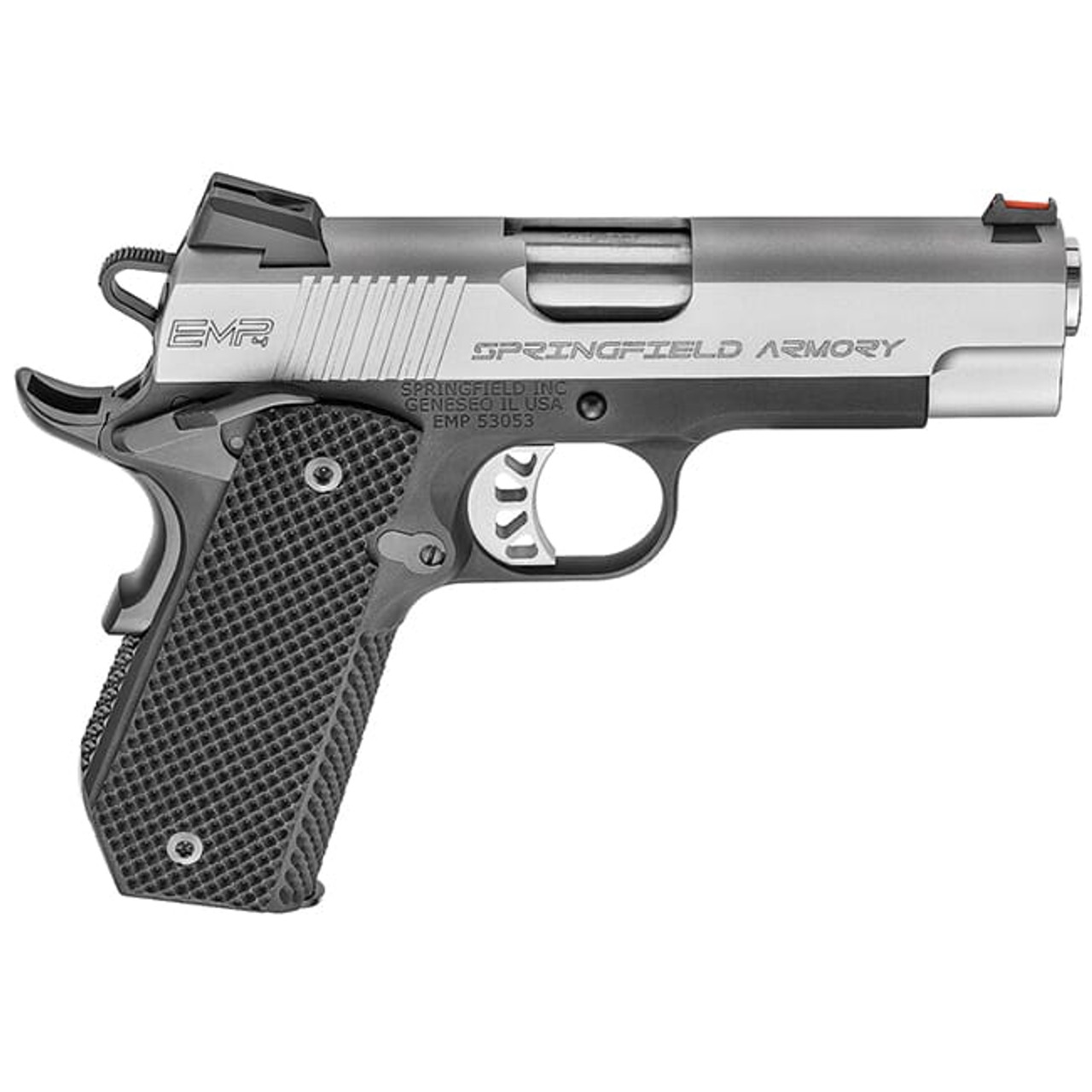Springfield Armory 1911 A1 EMP 9mm Champion Lw Bitone Conceal Carry Contour (W/ 3 Magazines And G10 Grips) Pistol PI9229L