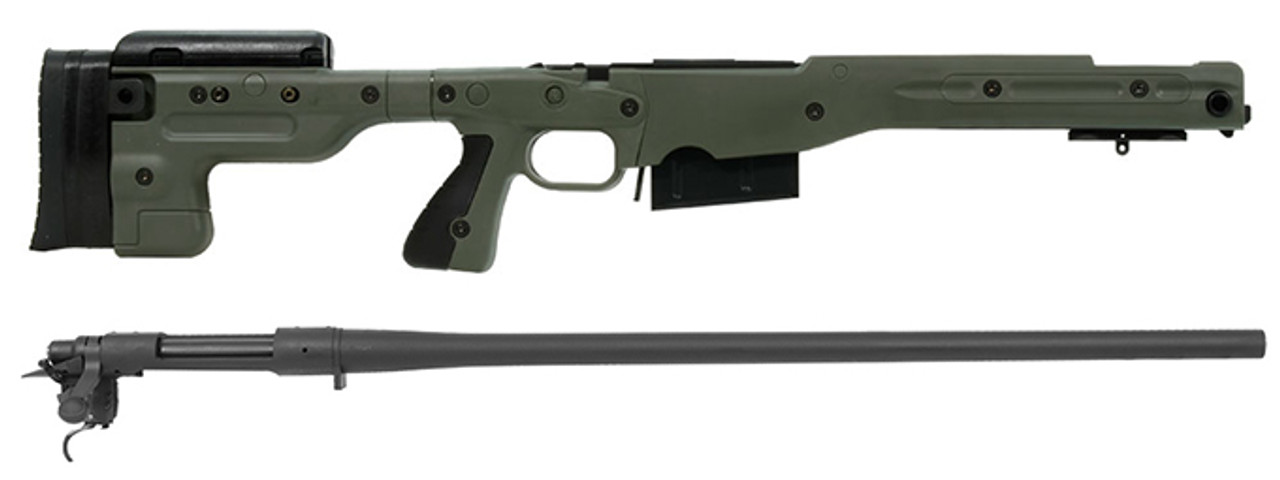 Remington 700P 5R 300 Win Mag with Accuracy International AT Green Fixed Chassis/Barreled Action Kit