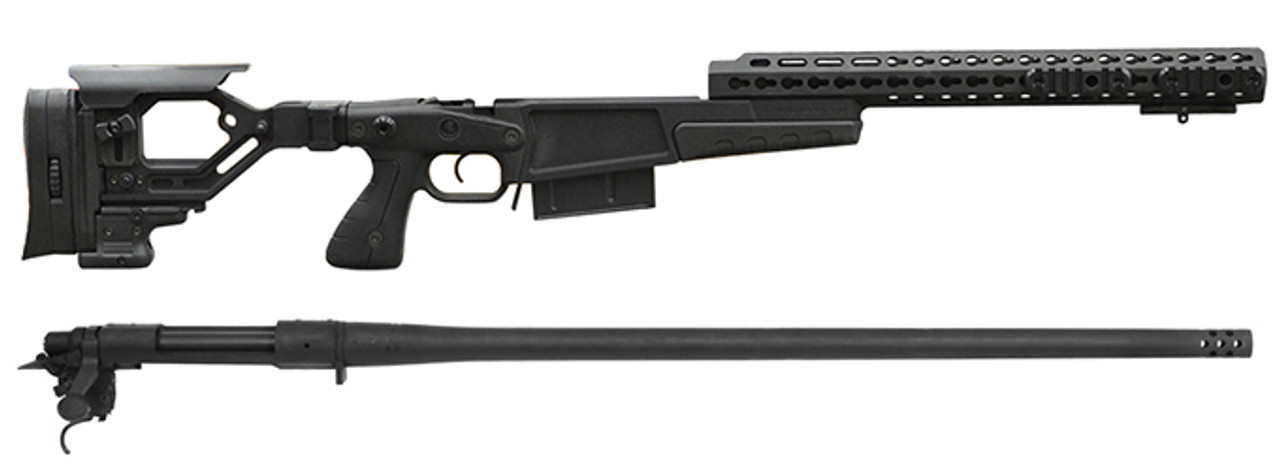 Remington 700P MLR 338 Lapua Mag with Accuracy International AX CIP Black Chassis/Barreled Action Kit Rem700p338-AX-BL