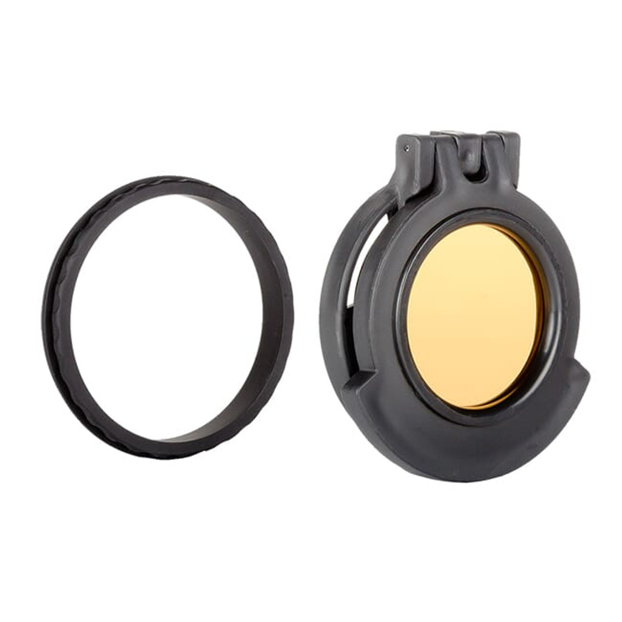 Tenebraex Objective Amber Flip Cover w/ Adapter Ring for Nightforce SHV 3-10x42 SDO000-KT4247-ACR