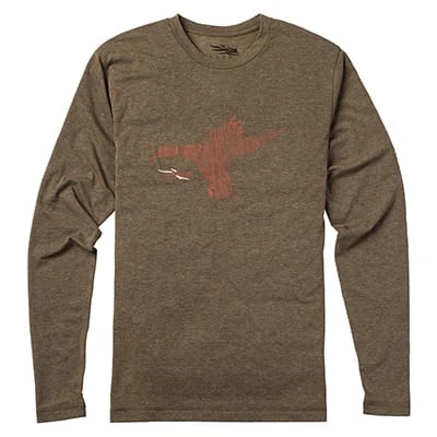 Sitka Duck Sketch Long Sleeve Tee Mud 20038-MD