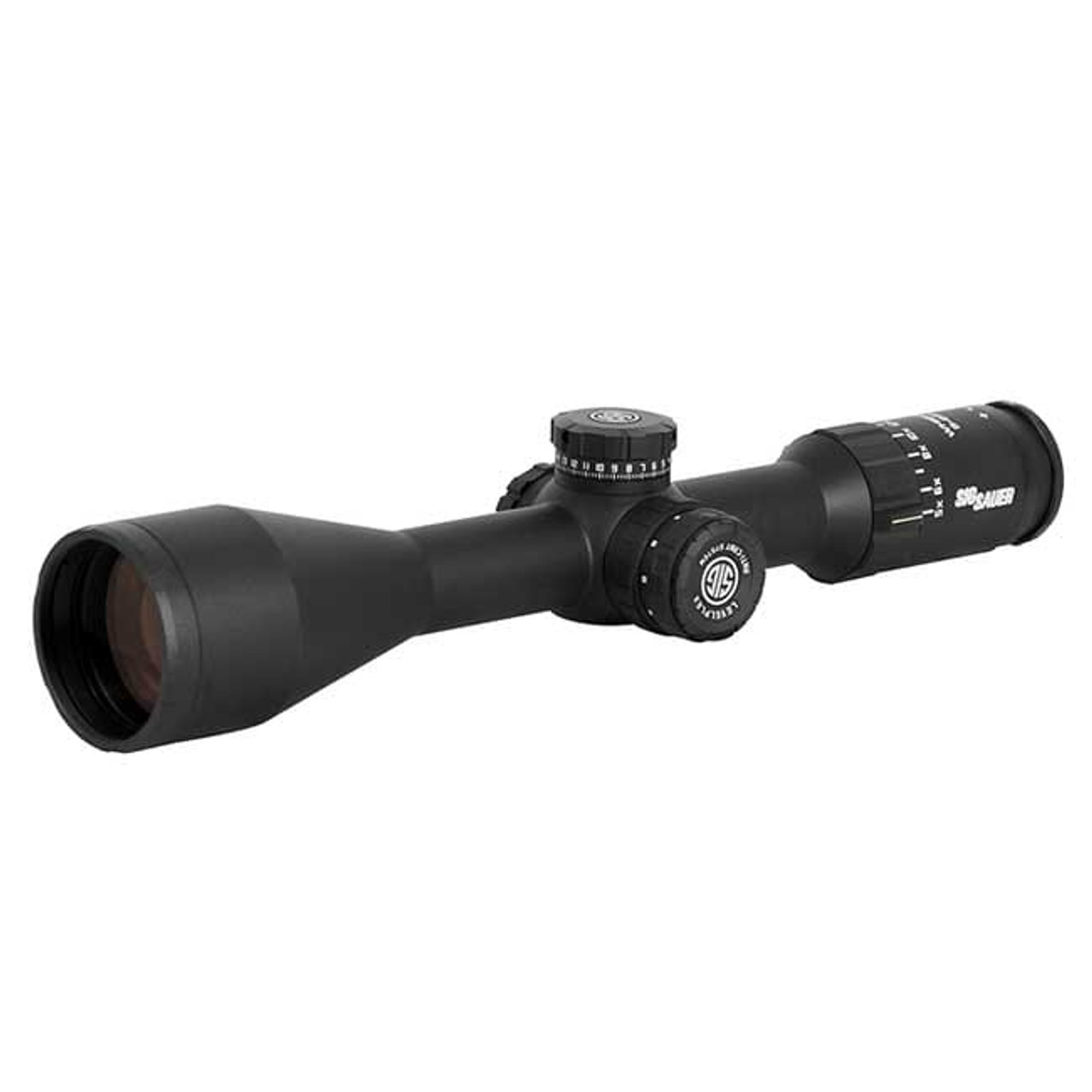 Sig Sauer Whiskey5 5-25x52 Illum Hellfire Quadplex SF, 0.25 MOA Adj, Black Scope SOW55011