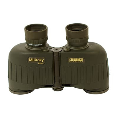 Steiner 8x30 Military Binocular, hinge scratched, pin replaced. - UA1570