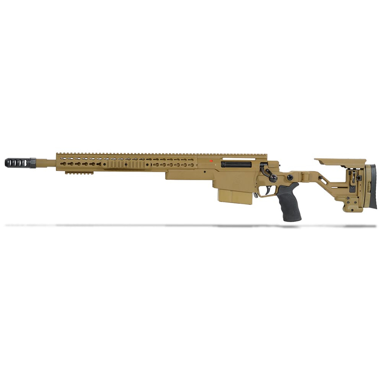 Accuracy International AXSR Folding Left Hand Rifle .338 Lapua Mag Dark Earth 20" 3/4"-24 w/Brake SR38L20MLHDE