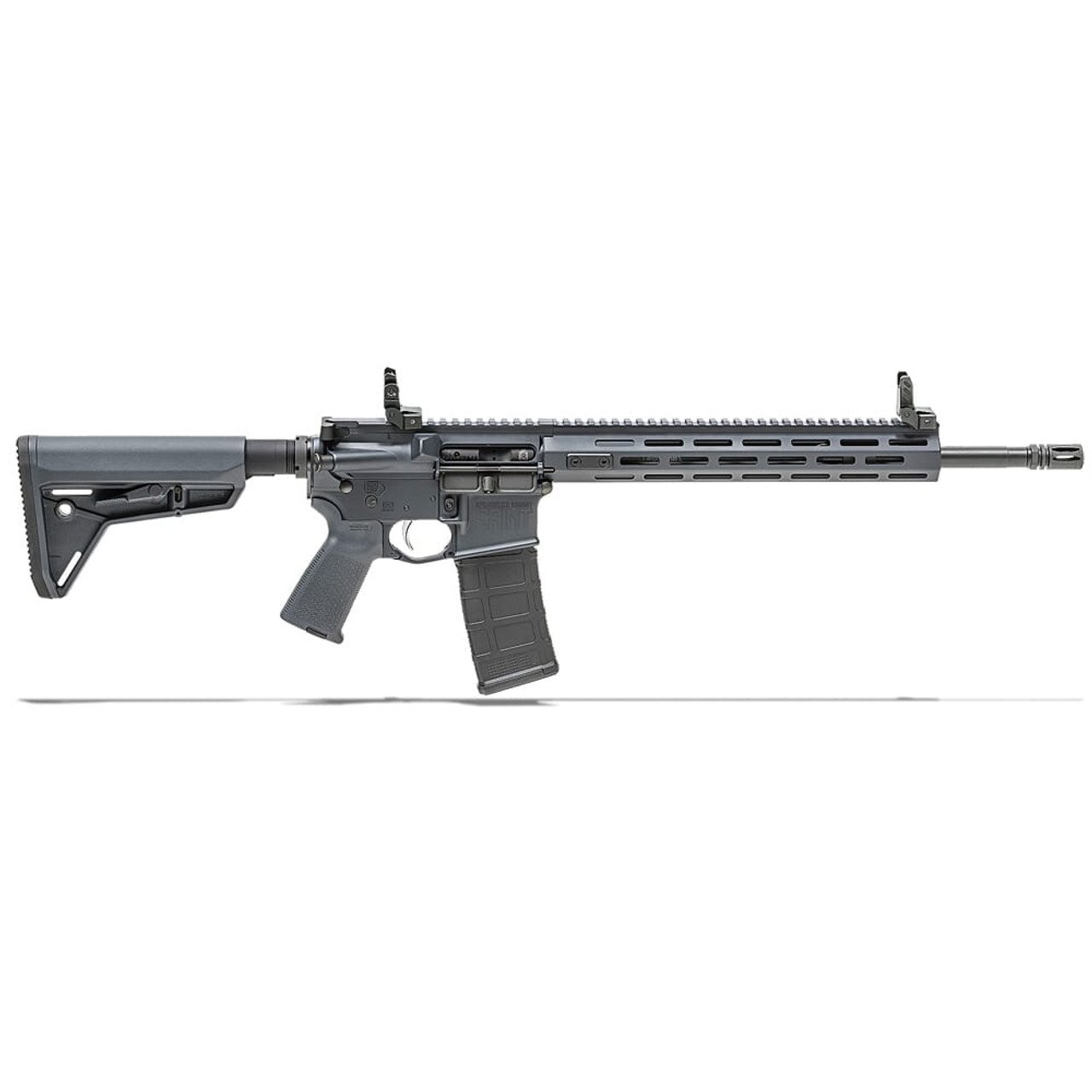 Springfield Armory 5.56 Gray SAINT w/ Chrome Moly 16" Barrel w/ FF Handguard, Mid Length Gas System Rifle ST916556GRYFFH