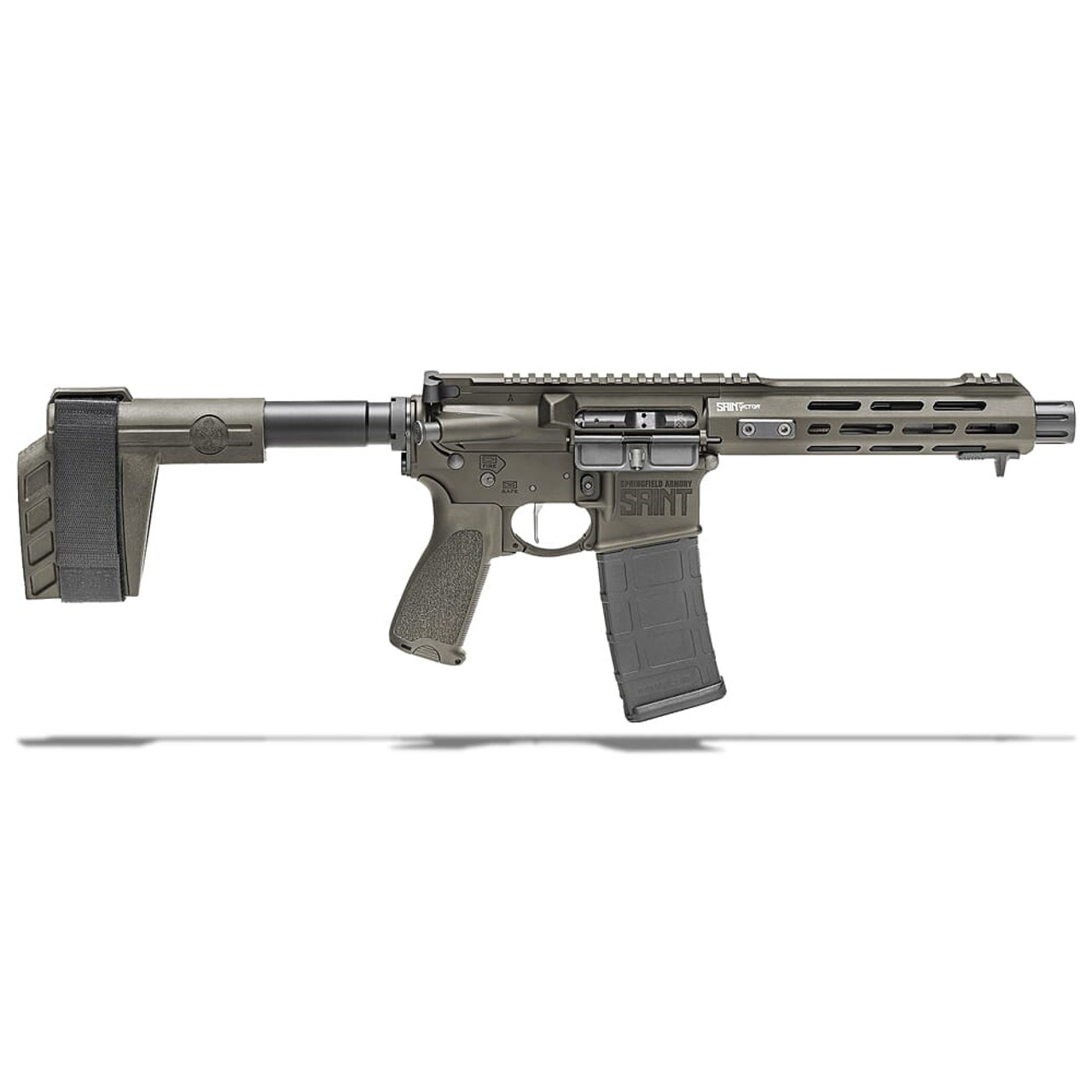 Springfield Armory 5.56 OD Green Saint Victor 7.5" Pistol w/ Stainless Steel Barrel, STV975556G