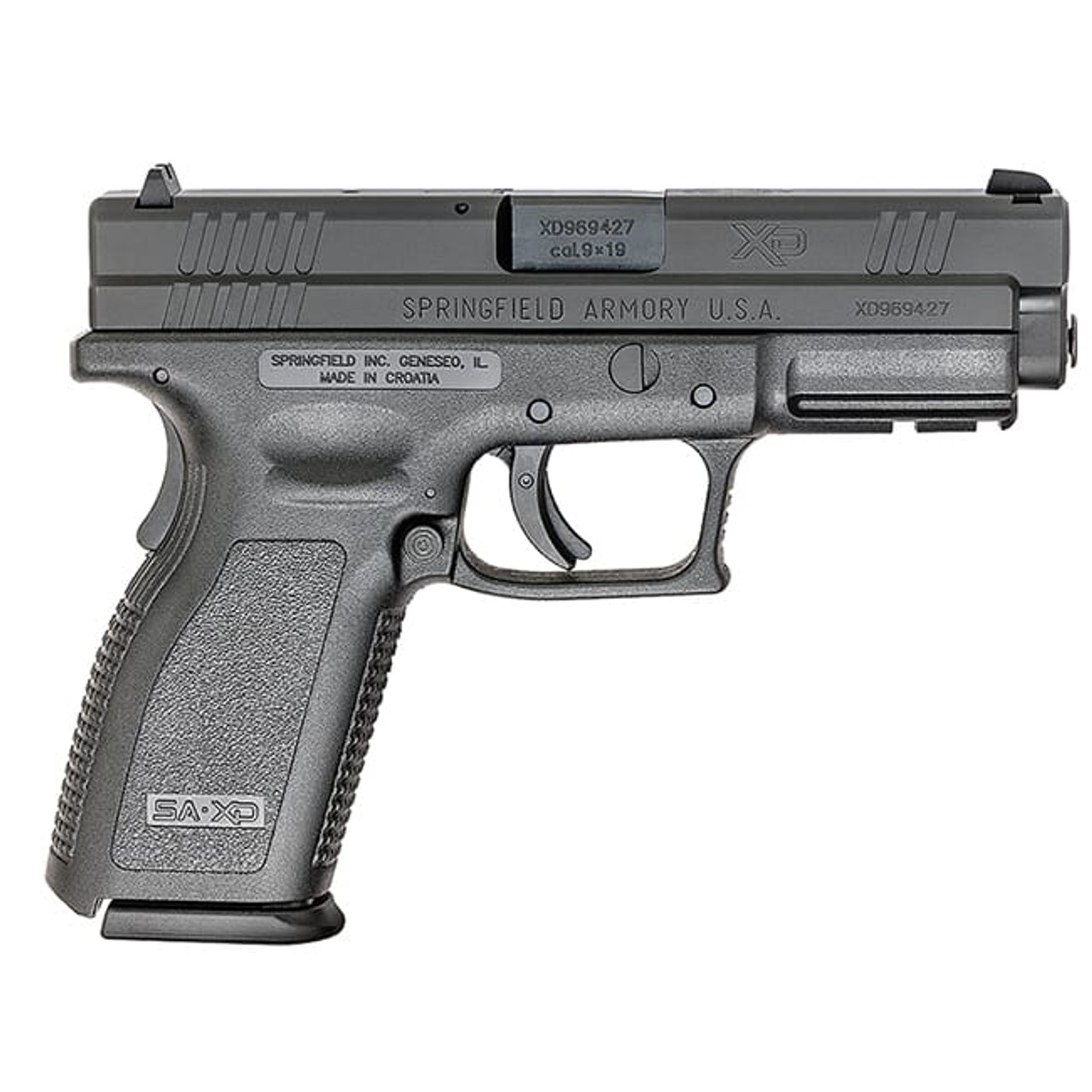 Springfield Armory XD 9mm Service 4" Black (W/2 Magazines) Pistol XD9101HC
