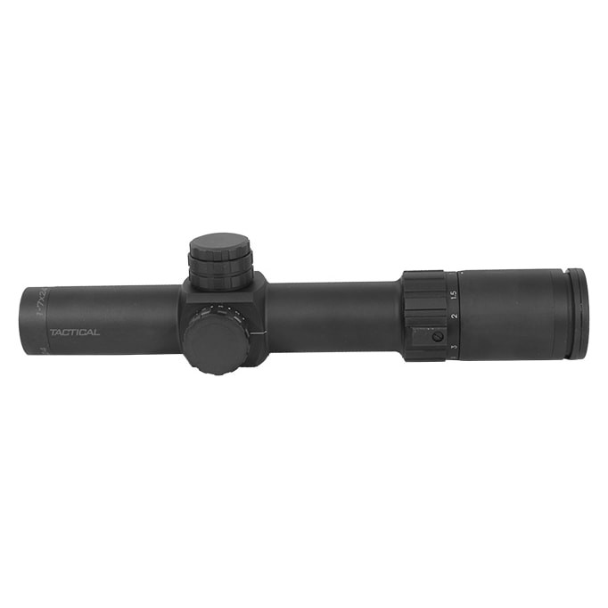 Weaver 1-7x24mm Tactical rifle scope with 34mm tube and illuminated MDR reticle. MPN # 80384. New scope. UA1178