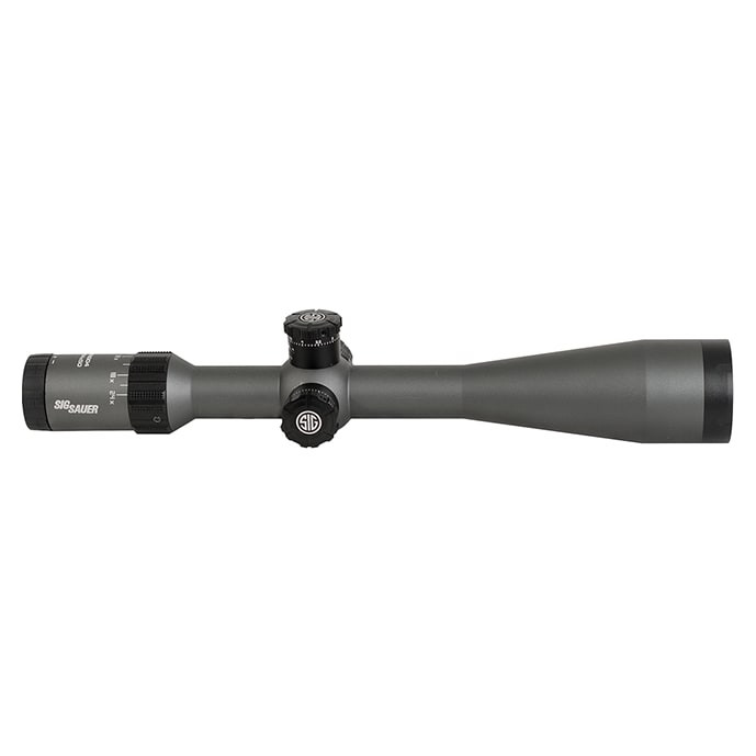Sig Sauer TANGO4 SCOPE, 6-24X50MM, 30MM, FFP, DEV-L MRAD ILLUM RETICLE, SIDE FOCUS, 0.1 MRAD ADJ, GRAPHITE, LockDownTM Zero System MPN SOT46004. Light ring marks. UA1387