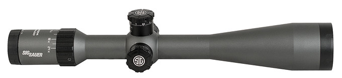 Sig Sauer TANGO4 SCOPE, 6-24X50MM, 30MM, FFP, DEV-L MRAD ILLUM RETICLE, SIDE FOCUS, 0.1 MRAD ADJ, GRAPHITE, LockDownTM Zero System MPN SOT46004. Light ring marks. UA1387