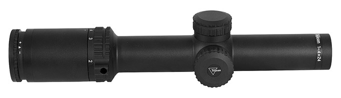 Trijicon USED AccuPower 1-4x24mm APW SFP Segmented-Circle/Dot Crosshair w/Red LED 30mm Matte Blk Riflescope RS24-C-1900006 - Like New w/Lt Ring Marks UA1416