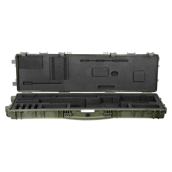 Accuracy International TRANSIT CASE (Explorer Plastic) Fitted for AX rifle Green 6980GR. Like new with small blemish in foam near swivel stud. UA1614