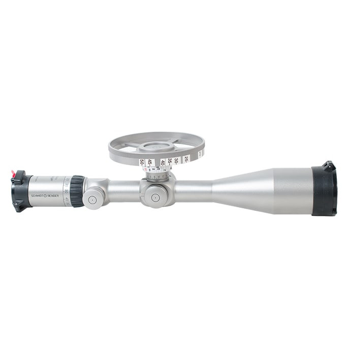 Schmidt Bender 12.5-50x56 FT Sport FT1 BDC H Illuminated reticle Silver + side wheel + adapter for elevation - USED with faint ringmarks UA1658