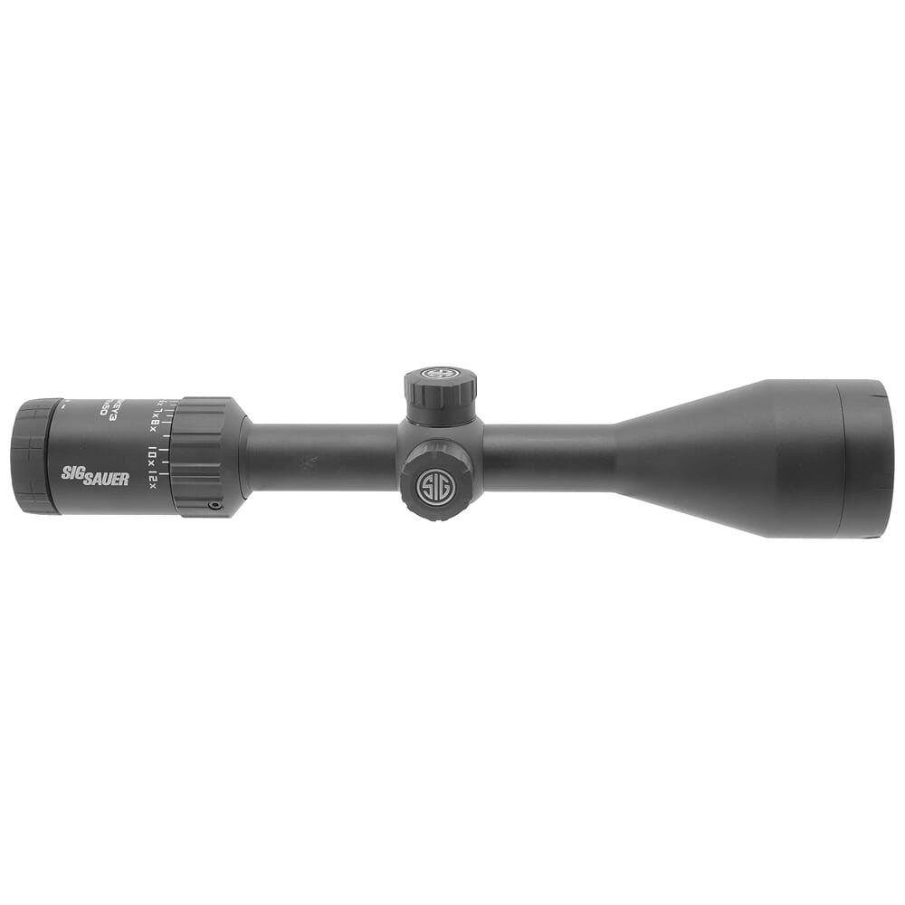 Sig Sauer WHISKEY3 Scope, 4-12x50mm, 1 In, SFP, Quadplex Reticle, 0.25 MOA Adj, Black SOW34201 - Light ring marks - UA1974